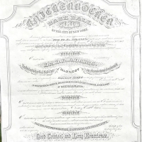 A facsimilie of the "Nestor of Ball Players" document presented to Daniel Lucius "Doc" Adams by the Knickerbocker Base Ball Club, the original of which was lost after it was donated to Yale University i the 1950s.