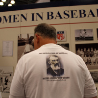 Visiting with members of the AAGPBL at the 2013 MLB All-star Game FanFest