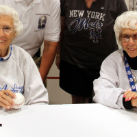 With Shirley Burkovitz (appeared in A League of Their Own) and Maybelle Blair of the All American Girls Professional League