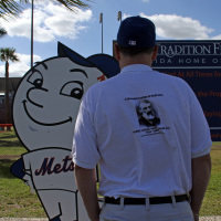 Chatting with Mr. Met