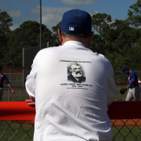 Watching Mets' Spring Training workouts.